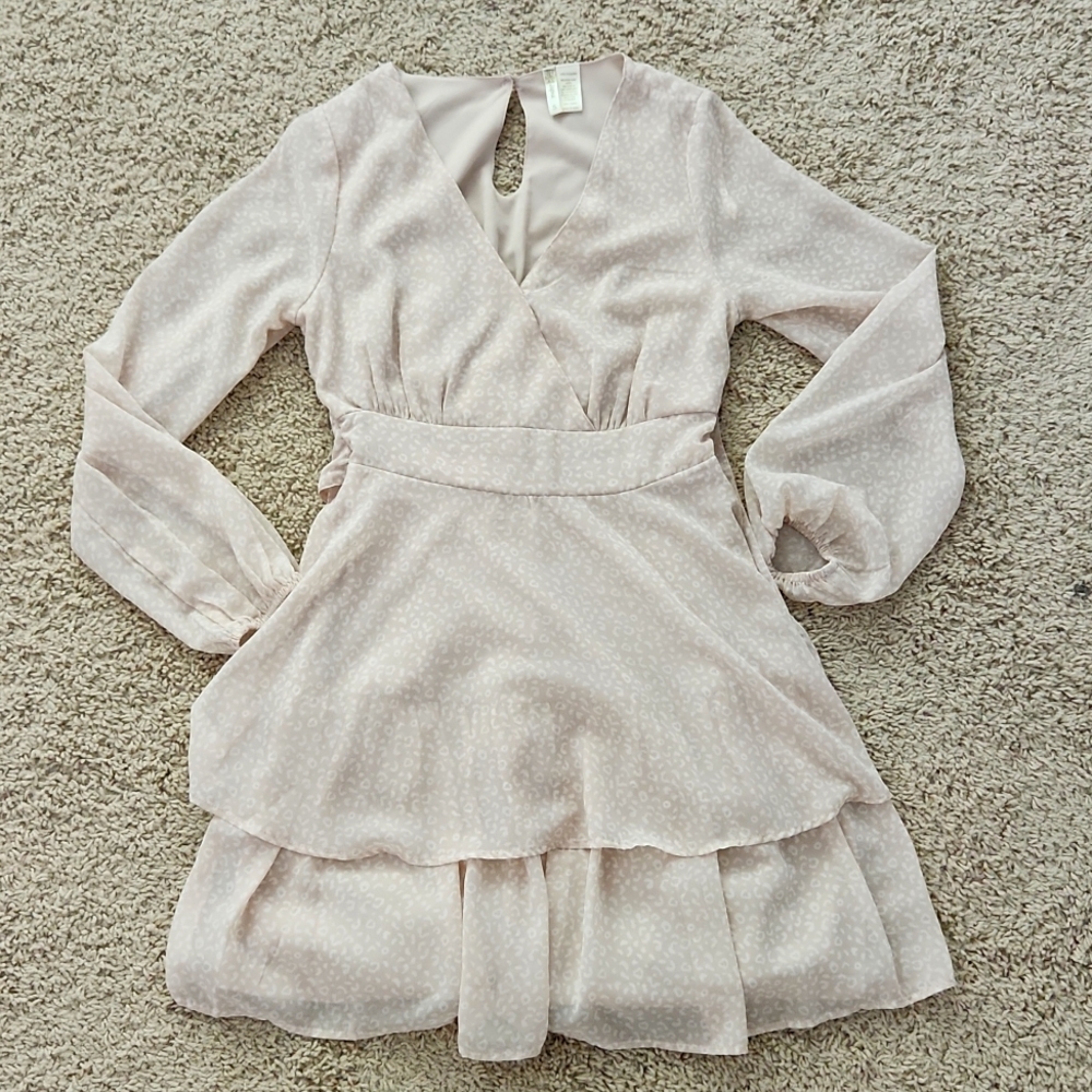 Light Pink/Mauve Leopard Dress Size Small